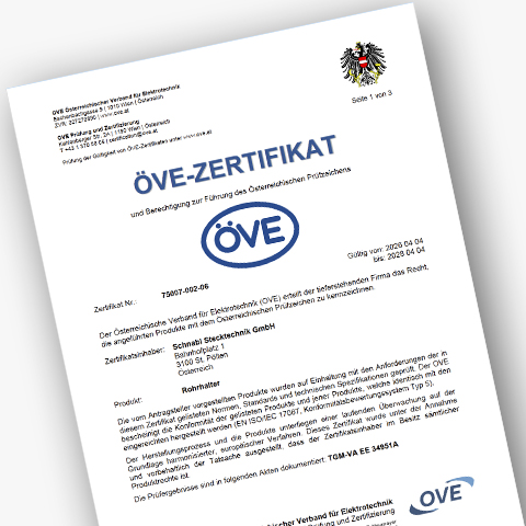 Download EC/UVB ÖVE Zertifikat